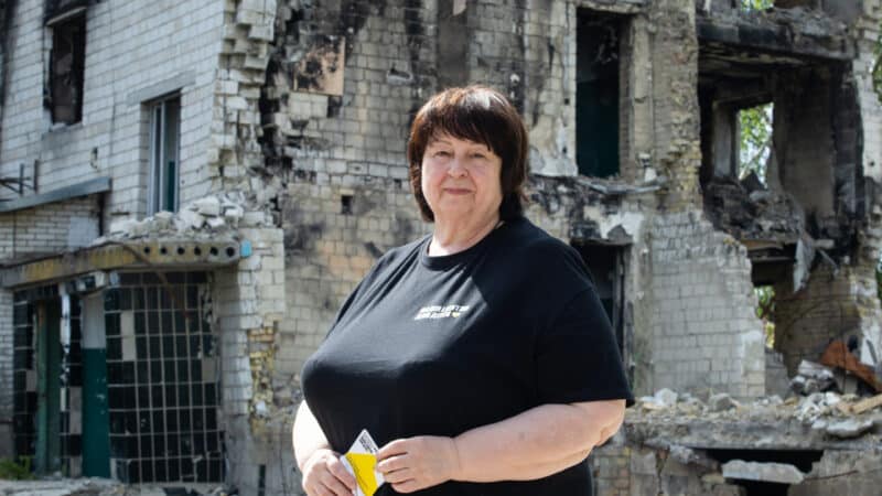 Liudmyla Boiko, Head of our Mobile Mental Health Team in Borodianka community.