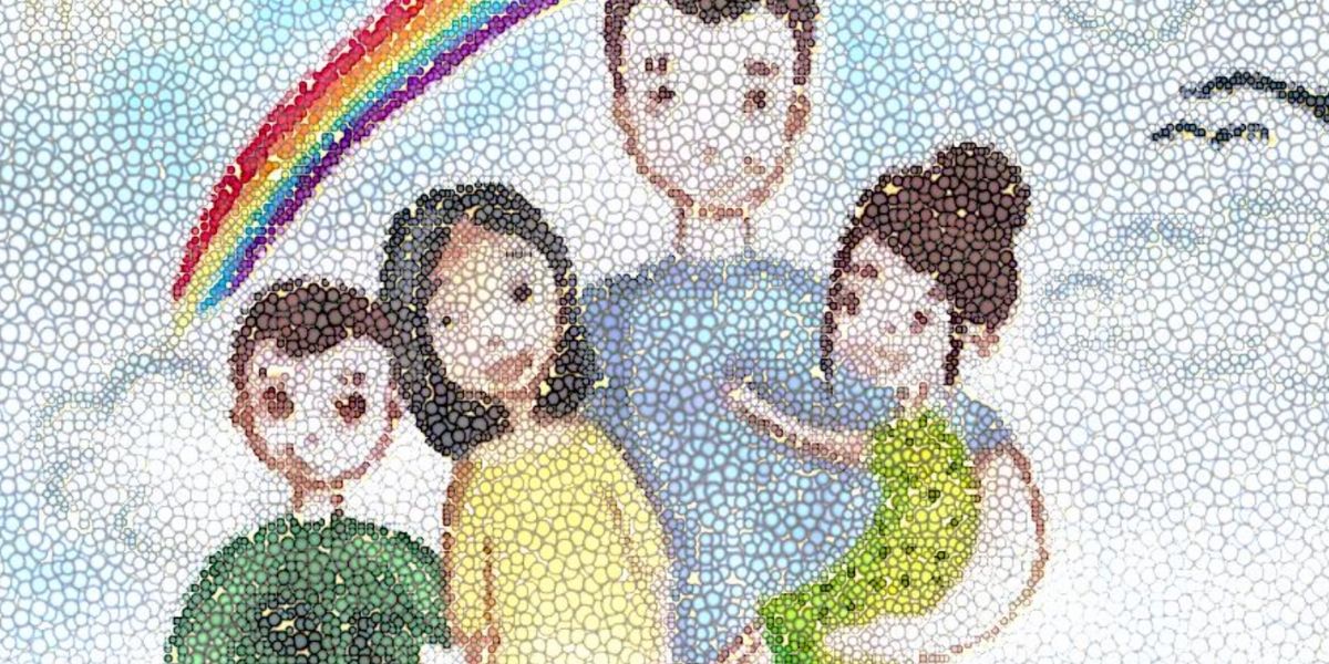 Children's drawing about lockdown