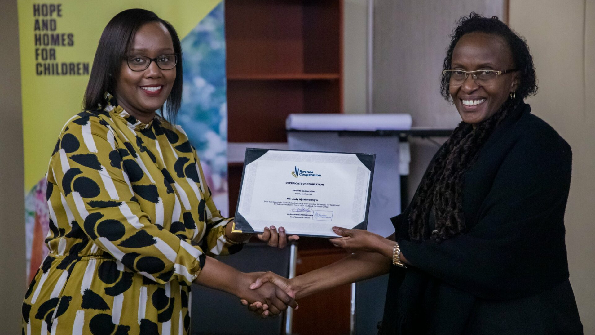 Representatives shaking hands