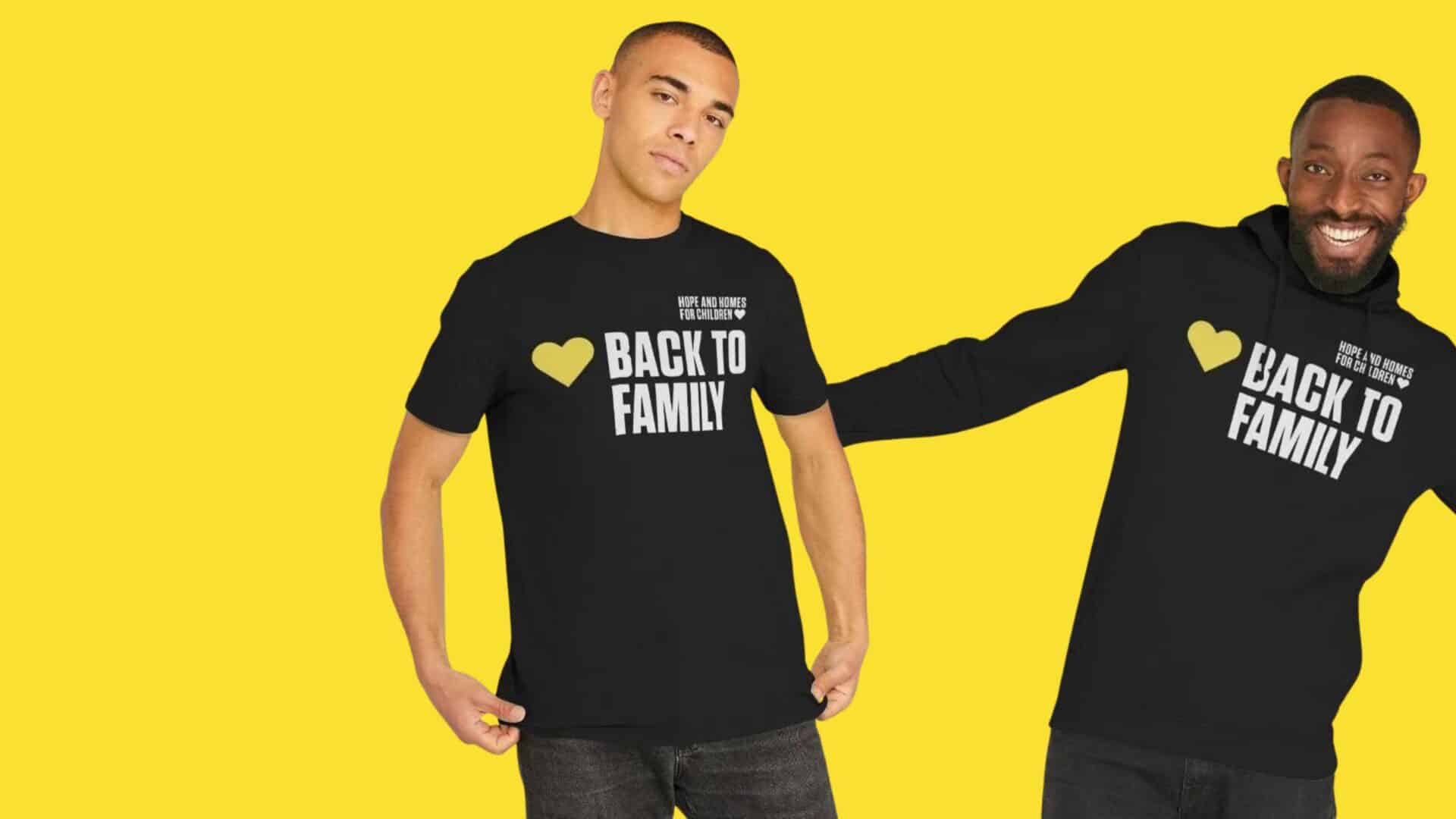 Men in Back to Family T shirt