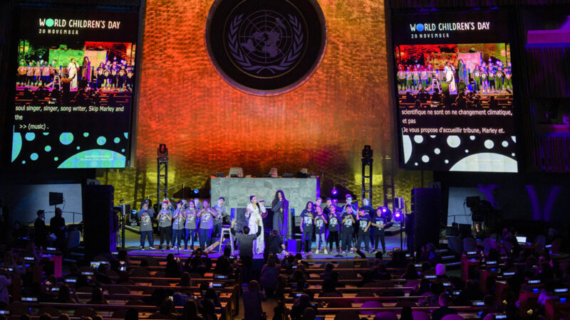 The UN General Assembly has adopted the Resolution in the same year as celebrating the 30th anniversary of the Convention on the Rights of the Child, above (UN Photo/Manuel Elias)
