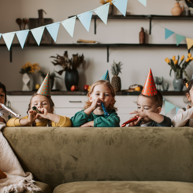 Children celebrating a birthday party