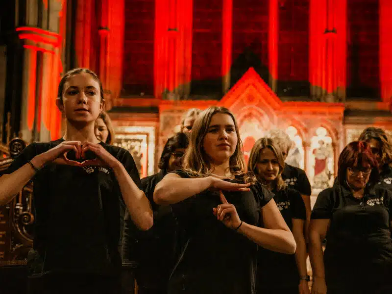 children singing christmas concert
